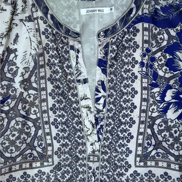 Johnny Was 100% Silk Filo Lucy MIDI Dress Size M Like new Condition - Picture 5 of 8